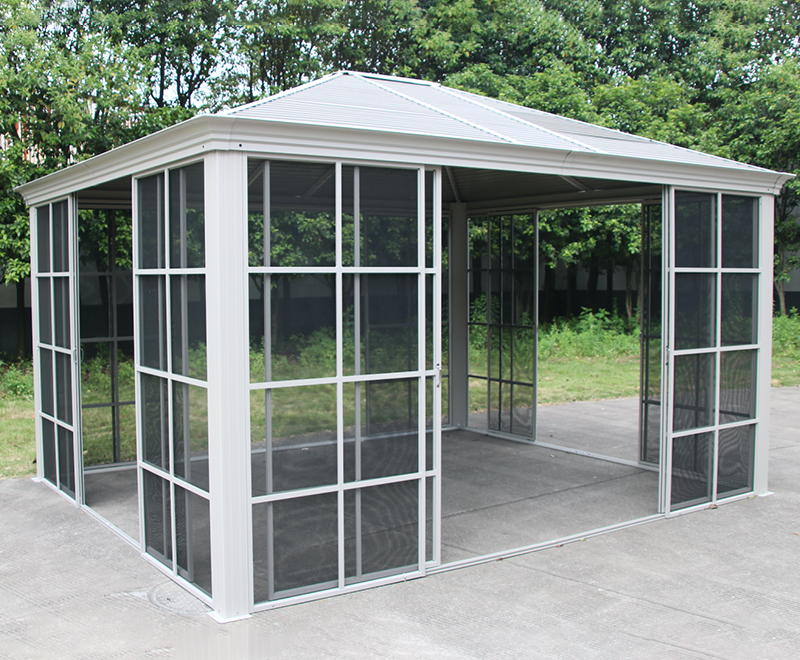 Solarium à écran transparent de 3,6 x 4,2 m